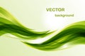 Abstract background - green wave Royalty Free Stock Photo