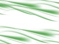 Abstract background of green wave on white.