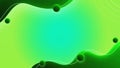 Abstract background with green waves and spheres. Royalty Free Stock Photo