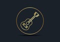 Abstract background of Guitar,Gold color,vector illustrations