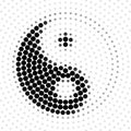 Abstract background halftone pattern, Yin Yang.