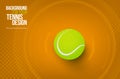 Abstract background with halftone texture, circles and tennis ball