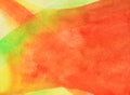 Abstract background by hand drawn green with orange and yellow liquid drip Royalty Free Stock Photo