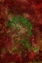 Abstract background, hand-painted red, green and beige texture, watercolor, splashes, drops of paint, paint strokes. Light monochr Royalty Free Stock Photo