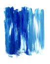 Abstract background, hand-painted texture, blue brush stroke stains Royalty Free Stock Photo