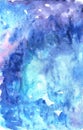 Abstract background, hand-painted texture.Blue water. Royalty Free Stock Photo