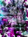 Abstract background, hand painted textures, gouache, watercolor, splashes, drops of paint, paint strokes. Design for backgrounds, Royalty Free Stock Photo