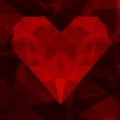 Abstract background with heart of triangles