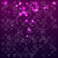 Abstract background with hearts. Valentine Day. Vector illustration. Red color. Royalty Free Stock Photo