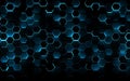 abstract background hexagon black and blue.Generative AI Royalty Free Stock Photo