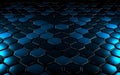 abstract background hexagon black and blue.Generative AI Royalty Free Stock Photo