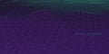 Abstract background hexagonal grid on color wavy surface. Technology concept virtual data. Banner for business, science and