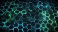 abstract background with a hexagonal grid pattern, symbolizing data storage and transfer Royalty Free Stock Photo