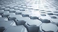 Abstract background with hexagonal tiles. Tech styled hex pattern. Generated AI. Royalty Free Stock Photo