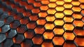 Abstract background with hexagons. Generative AI. Royalty Free Stock Photo