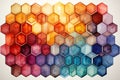 Abstract background with hexagons. Honeycomb pattern. Vector illustration. AI generated Generative AI Royalty Free Stock Photo