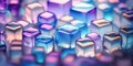 Abstract background of ice cubes in blue and purple colors Royalty Free Stock Photo