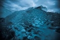 Abstract background of ice and sea with stunnig sky during winter Royalty Free Stock Photo