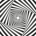 Abstract background with illusion optical black and white lines that wind endlessly Royalty Free Stock Photo