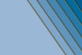 Diagonal layers of overlapping blue paper