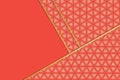 Diagonal layers of overlapping orange patterned paper