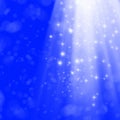 abstract background image of blurry lights and light beam manipulations over blue background Royalty Free Stock Photo