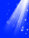 abstract background image of blurry lights and light beam manipulations over blue background Royalty Free Stock Photo