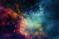 abstract background image that captures the essence of the cosmos, with stars, galaxies, and nebulae Generative AI