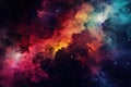 abstract background image that captures the essence of the cosmos, with stars, galaxies, and nebulae Generative AI