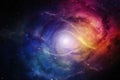 abstract background image that captures the essence of the cosmos, with stars, galaxies, and nebulae Generative AI