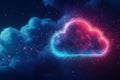 Abstract background image, cloud storage concept, data transfer. Royalty Free Stock Photo