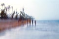 Abstract background image of people walking on the beach in the style of the Impressionists. Royalty Free Stock Photo