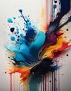 Abstract background with ink splats.