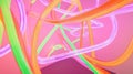 Abstract Background Of Intersecting Neon Lines