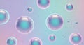 Abstract background with iridescent 3D spheres floating on a pastel gradient Royalty Free Stock Photo