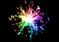 Abstract background of iridescent sparklers