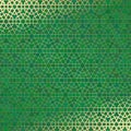 Abstract background with islamic ornament, arabic geometric texture. Golden lined tiled motif.