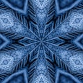 abstract background of kaleidoscope. white blue black background fractal mandala Royalty Free Stock Photo