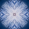 abstract background of kaleidoscope. white blue black background fractal mandala Royalty Free Stock Photo