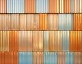 Abstract background layered steel panels, providing a modern and industrial visual texture. Ideal for industrial, abstract, and