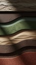 Textured abstract background featuring layered wavy bands of natural like stone concrete and sand with dramatic lighting and Royalty Free Stock Photo