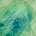 Abstract background with layers of triangles, polygons, stripes and random shapes of white blue and green colors in modern art sty