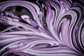 Abstract background for layouts. Stirring white and dark violet paint. Bright photo.