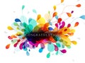 Abstract background with leafs and congratulations Royalty Free Stock Photo