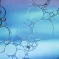 abstract background in light blue color with waves and pattern of rounds, bubbles, geometric Royalty Free Stock Photo