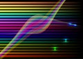Abstract background light effect creative rainbow wave flowing energy space pattern art graphic design vector illustration EPS10 Royalty Free Stock Photo