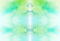 Abstract background with light green and blue structure.