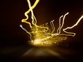 Abstract Background : Light painting in random concept. Trail of
