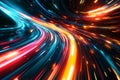 Abstract background light trail scurve distortionper by generative ai Royalty Free Stock Photo