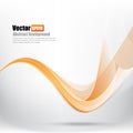 Abstract background Ligth orange curve and wave element vector i Royalty Free Stock Photo